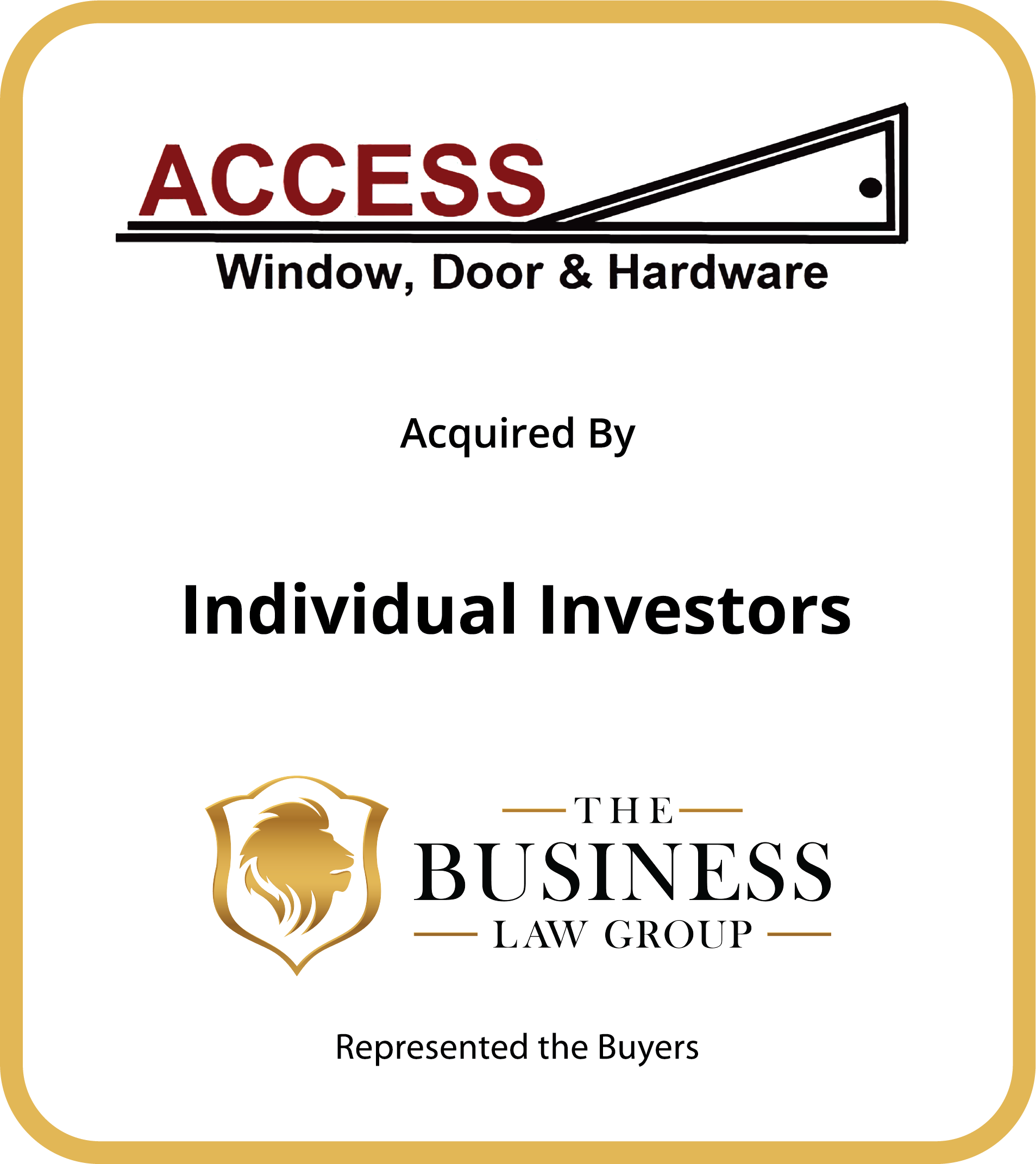 Access Window Door and Hardware